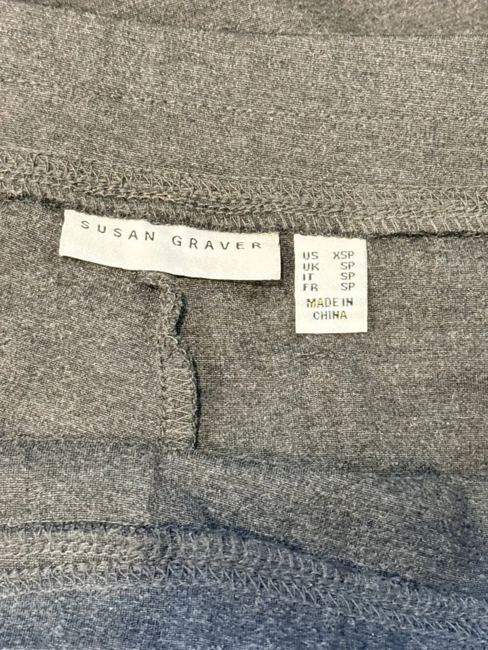 Susan Graver Dark Gray Stretch Trousers w/ Wide Waistband & Back Pockets